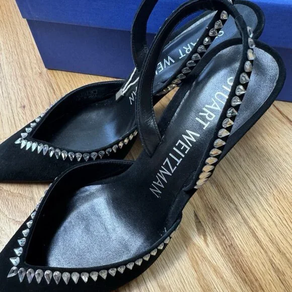 Stuart Weitzman Gemcut Xcurve 100 Slingback Pumps - Picture 2 of 4